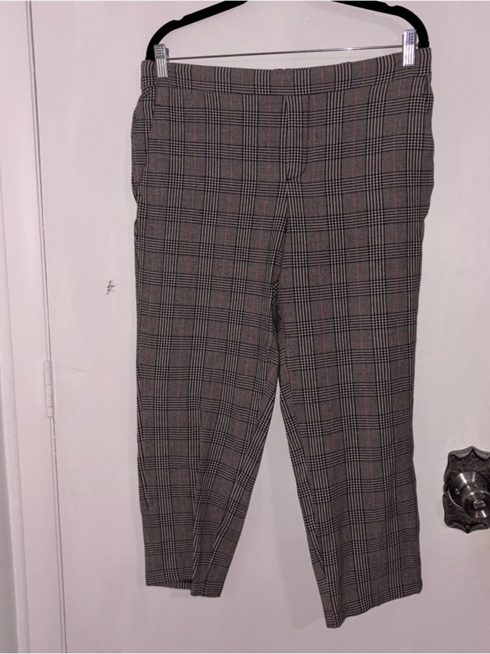 Old Navy Gray Plaid Dress Pants